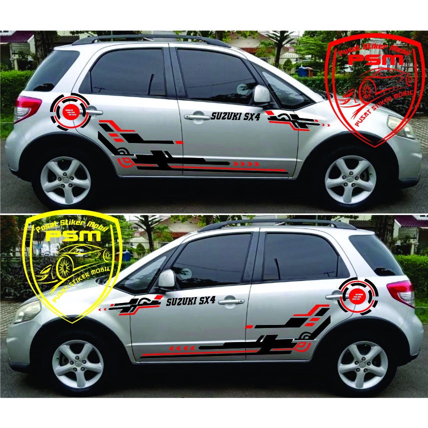 NEW STIKER MOBIL TERBARU KEREN Suzuki SX4 X-OVER sticker stripe mobil suzuki sx4 stiker sx4 body