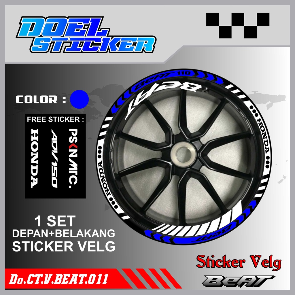 STICKER CUTTING LIST VELG HONDA BEAT VARIASI MOTOR DOEL 011