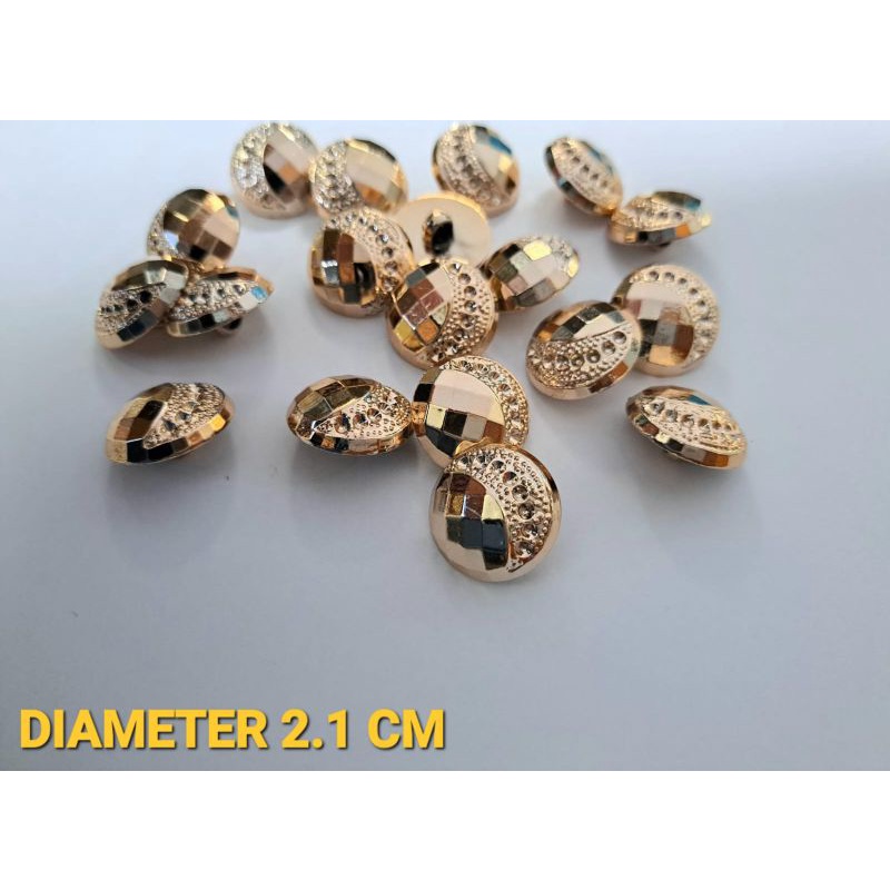 130 PCS KANCING GAMIS DIAMETER 2.1 CM KANCING MUTIARA MUTIARA  ROSE GOLD KANCING MENSET