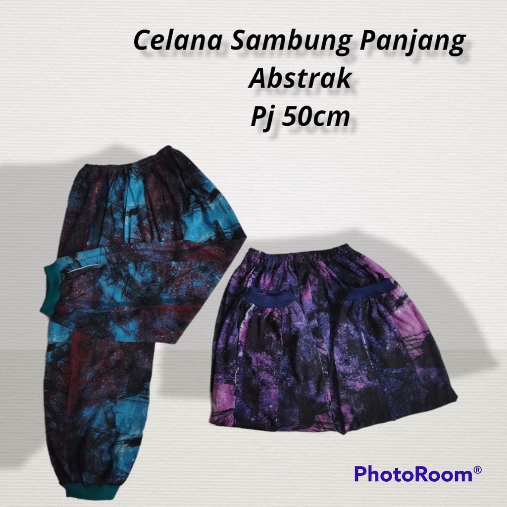 Celana Panjang Bayi Katun Sambung Motif Dan Abstrak