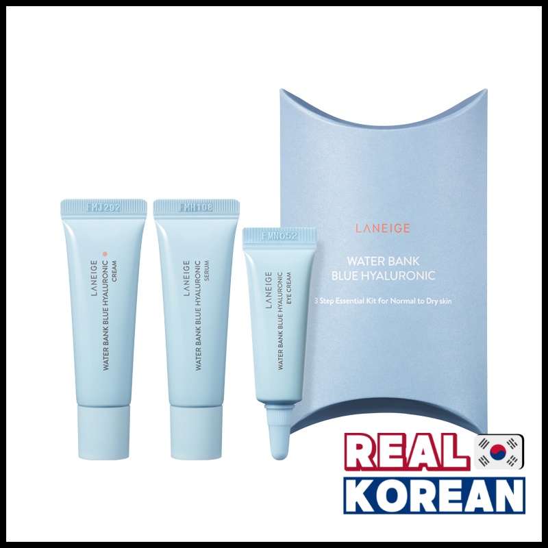 Laneige Water Bank Blue Hyaluronic 3 step | 5 Step Essential Kit for Normal to Dry Skin | 2 step essential kit for normal to dry skin