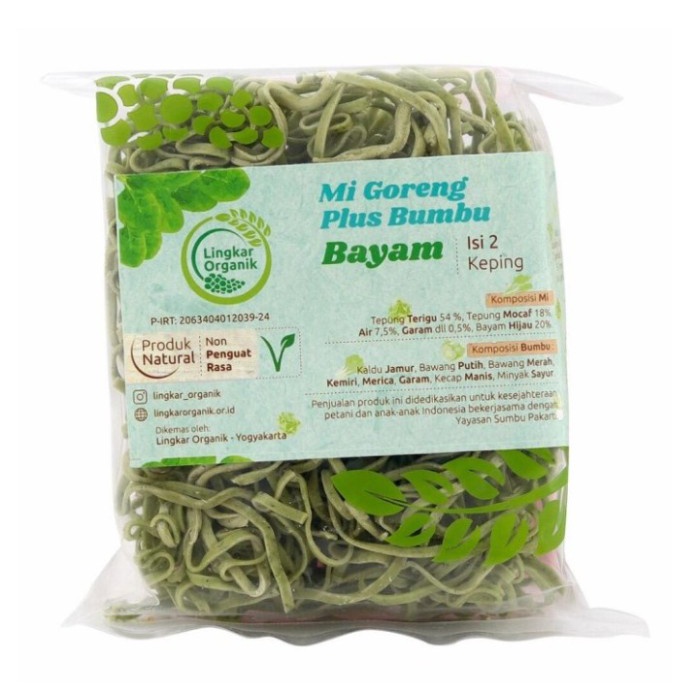 

TERLARIS Lingkar Organik Mie Sayur Bumbu Bayam 85gr - Mie Organik