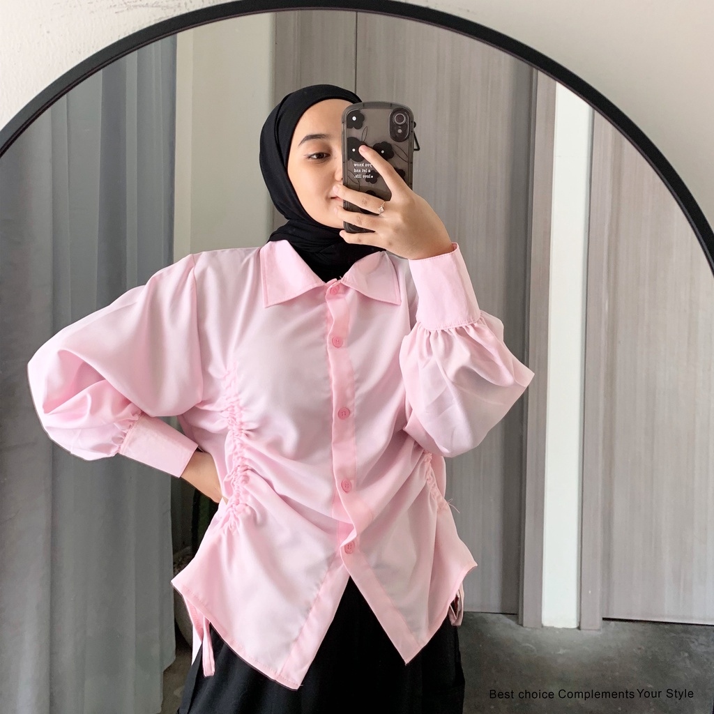 Lyca Top Blouse Atasan Wanita Basic Polos  By Mahyra