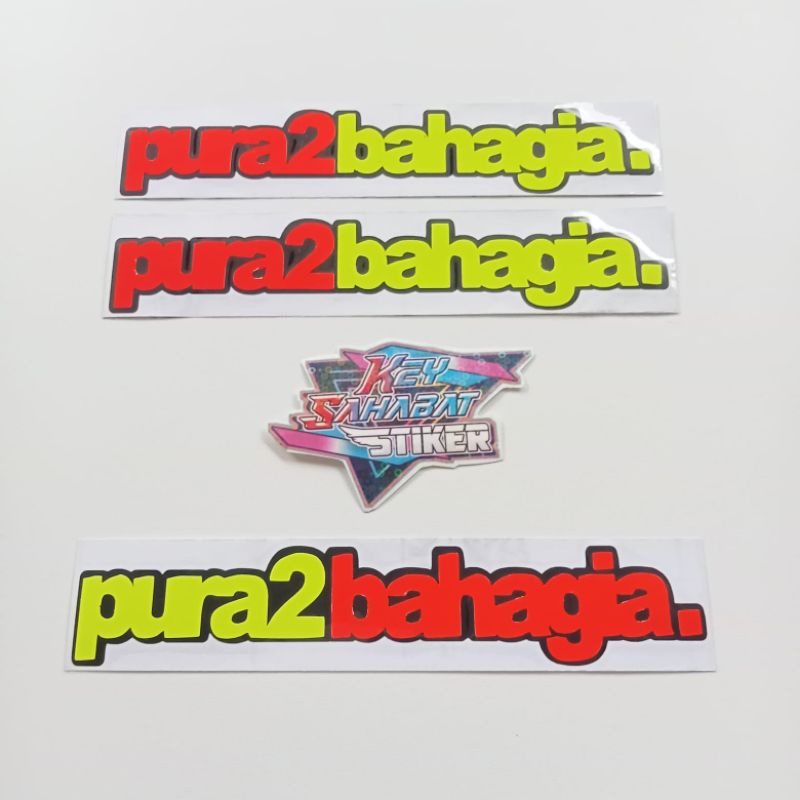 STICKER CUTTING PURA PURA BAHAGIA KATA KATA MOTIVASI BIJAK STICKER MOTOR MOBIL