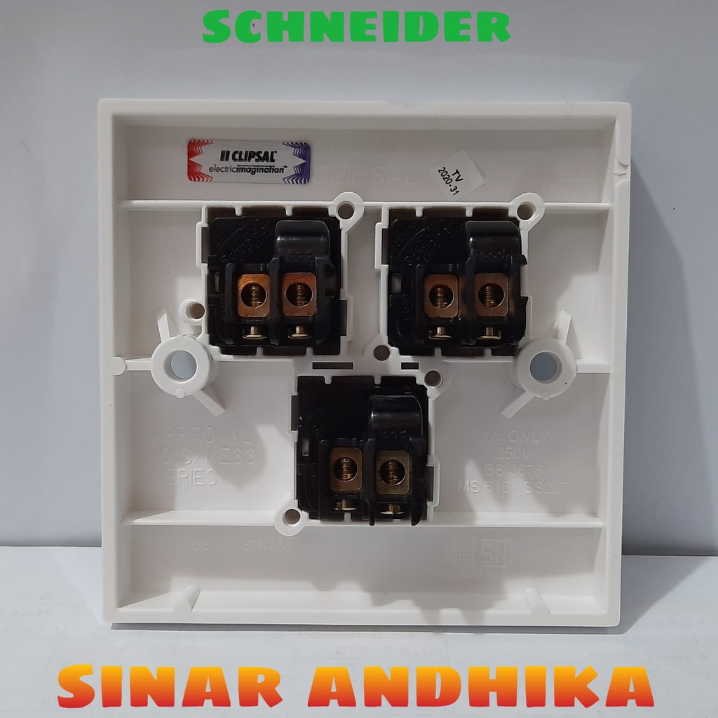 SAKLAR 3 GANG 1 ARAH S-CLASSIC SCHNEIDER E33/1/2AR