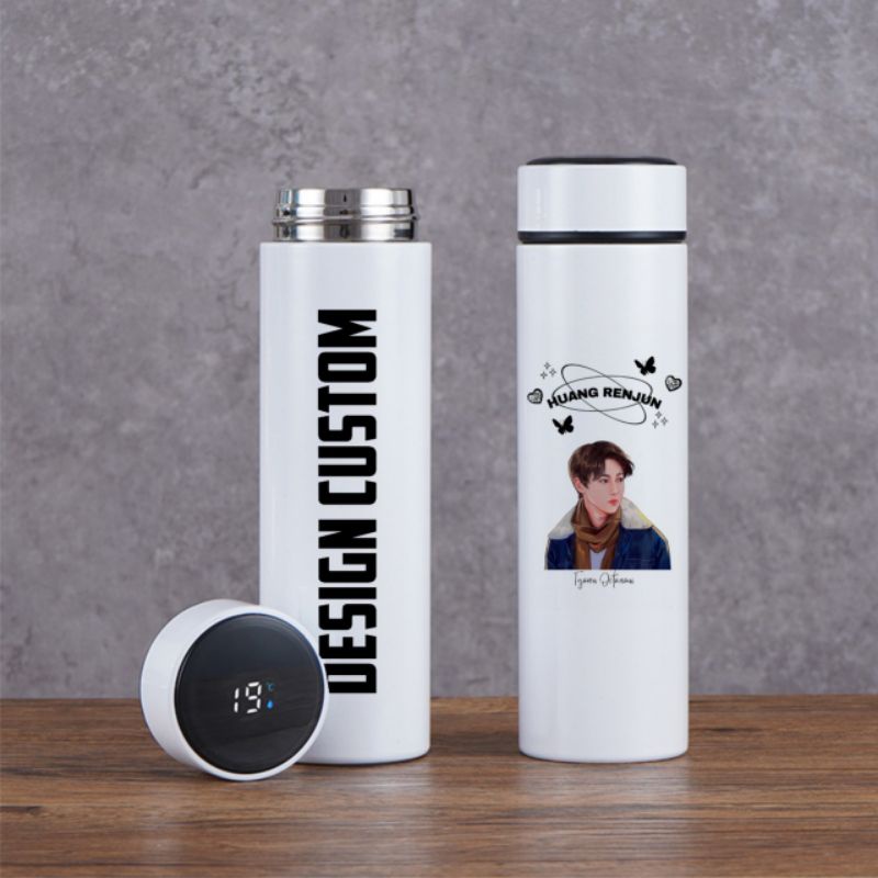 Kado Hadiah Tumbler LED Custom Print Nama dan Poto Sendri Suka suka