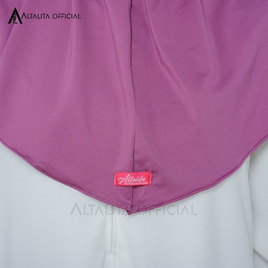 Altalita - Hijab Bergo Instan Serut Jokowi Menutup Dada pet Antem Polos Bahan Jersey Premium Cocok untuk Sekolah Olahraga Volly Futsal Senam dan Sehari-hari