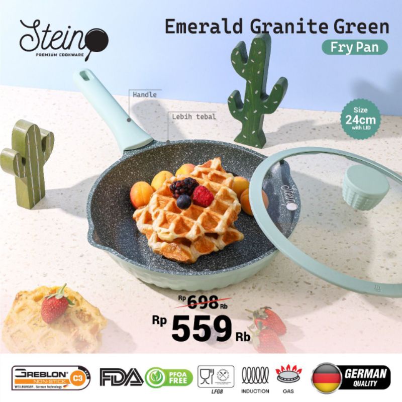 Diamond Caserolle Diamond Frypan 20 cm 24 cm satuan Steincookware