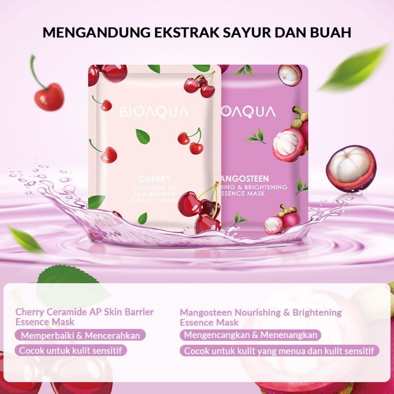 Bioaqua Sheet Mask Hydrating Essence Face Mask Brightening Moisturizing Skin Care Anti Aging Masker Wajah | Lip Mask | Eye Mask