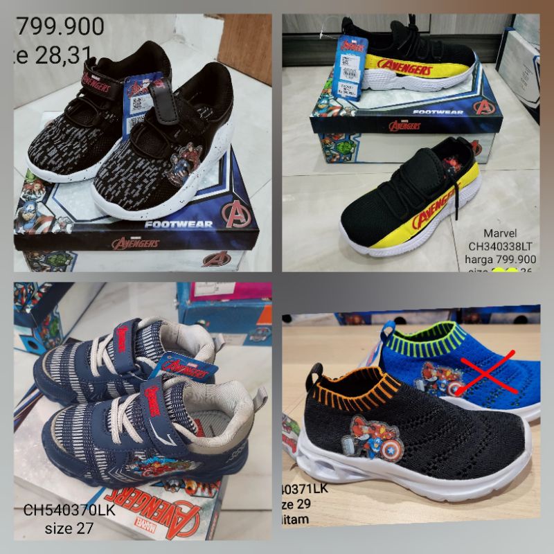 Sepatu Avengers Anak Cowok Laki Laki Branded Original