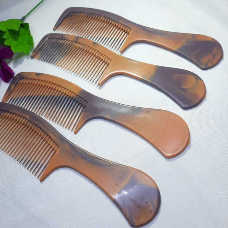 12pcs SISIR RAMBUT SISIR GAGANG COKLAT 20CM GROSIR