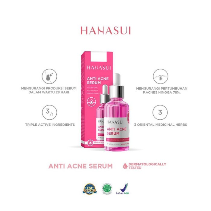 Hanasui Anti Acne Serum New Look &amp; Improved Formula Original 100% HANASUI / Serum Hanasui