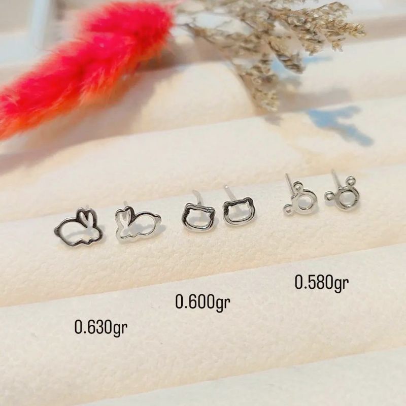 Anting emas Jakarta emas putih 375%