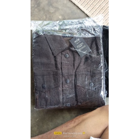 Truker jaket black tan size(S) Signore