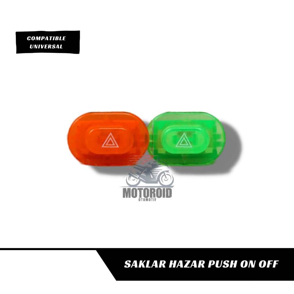 SAKLAR HAZARD TOMBOL SWITCH PUSH LED WARNA SEN UNIVERSAL HONDA YAMAHA ORI