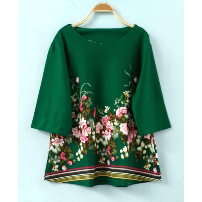 Blouse Atasan Scuba Pakaian Outfit Hijab Ootd Kekinian Baju Wanita Jumbo By Butik Rumahku