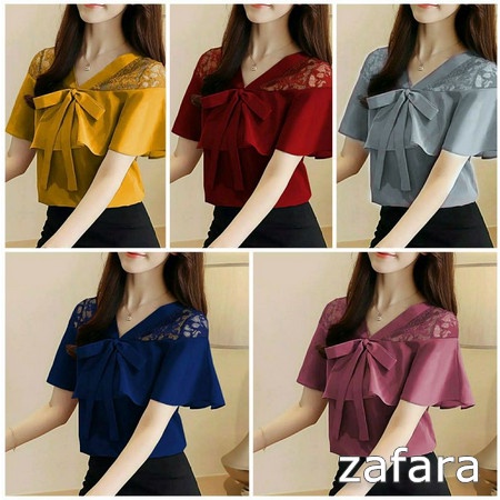 Blouse Casual Wanita Blouse White Blouse putih Blouse kerja Baju wanita Blouse Terbaru kekinian 2022