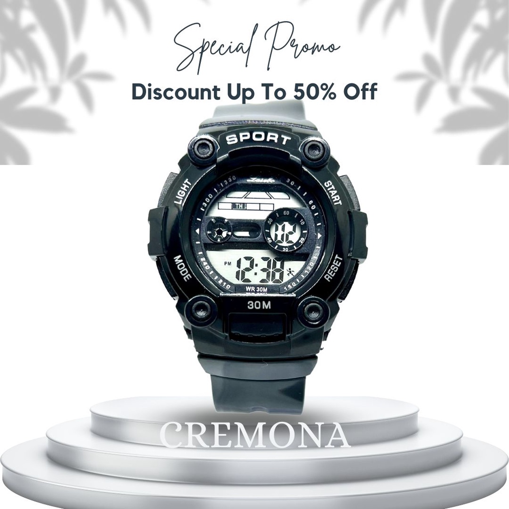 BISA COD! Jam Tangan Cowok Pria Cewek Wanita Bulat Digital Import Murah Mewah Anti Air WATER RESISTANT BONUS BATERAI CADANGAN!