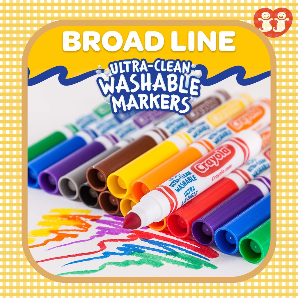 Crayola Ultra Clean Washable Broad Line Marker 12 Broadline