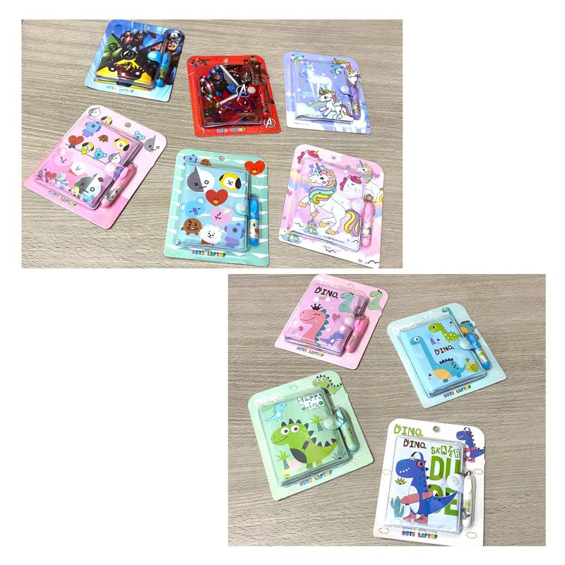 

Mini Diary / Mini Notes Karakter Avengers, Dino, Unicorn, BTS