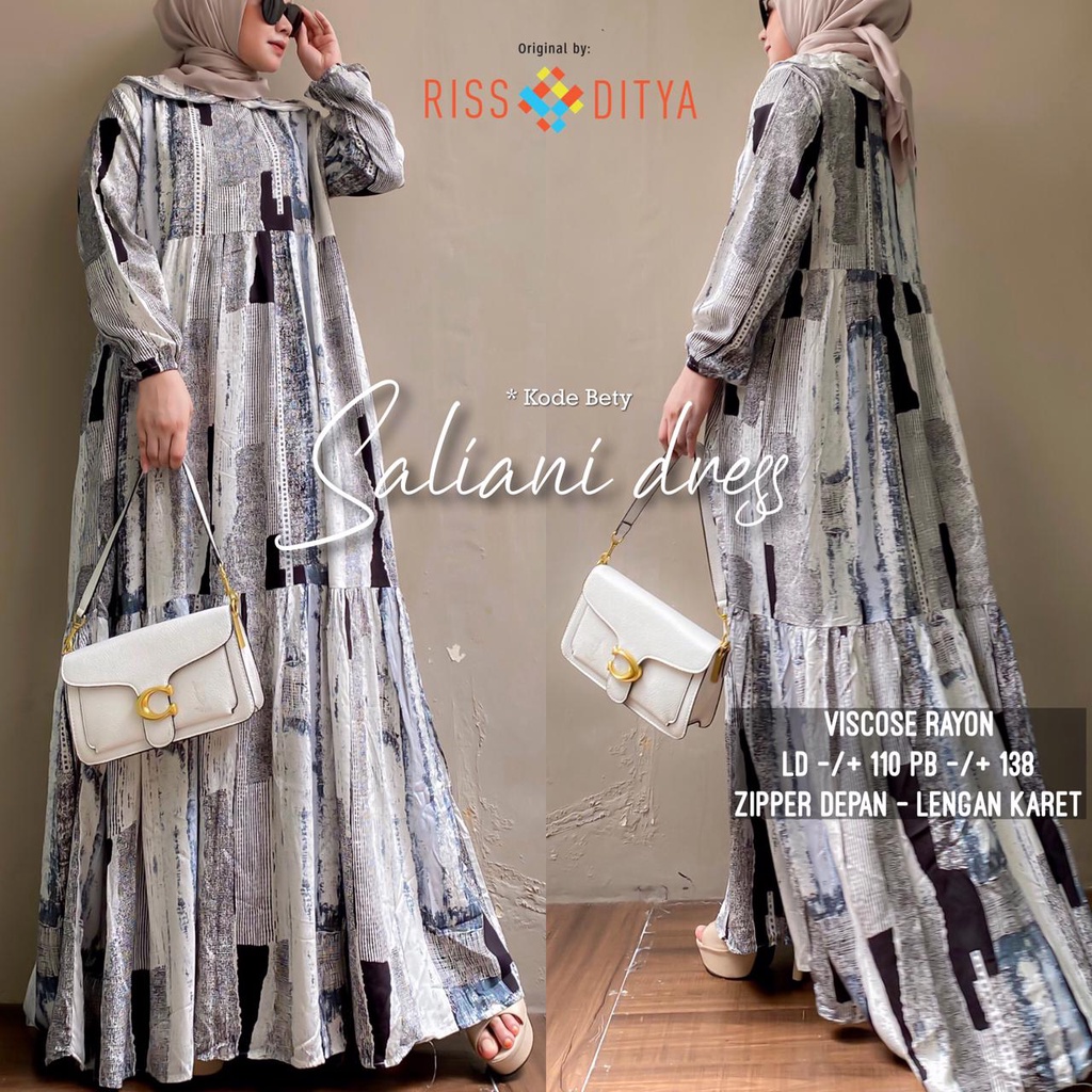 DRESS MOTIF ABSTRAK - DRESS RAYON MOTIF - NISAKA SALIANI RISADITYA