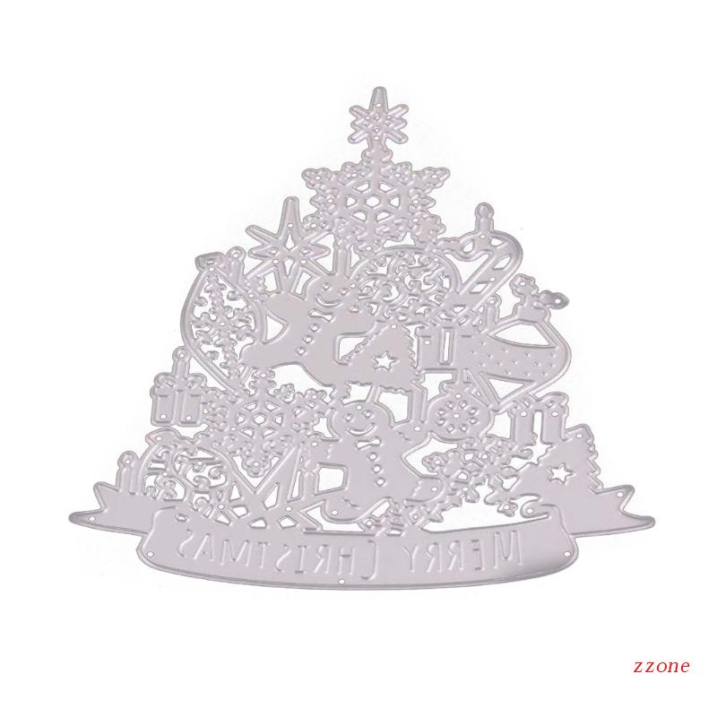 Cetakan Stensil Cutting Dies Motif Merry Christmas Bahan Metal Untuk Scrapbook / Craft Diy / Kartu