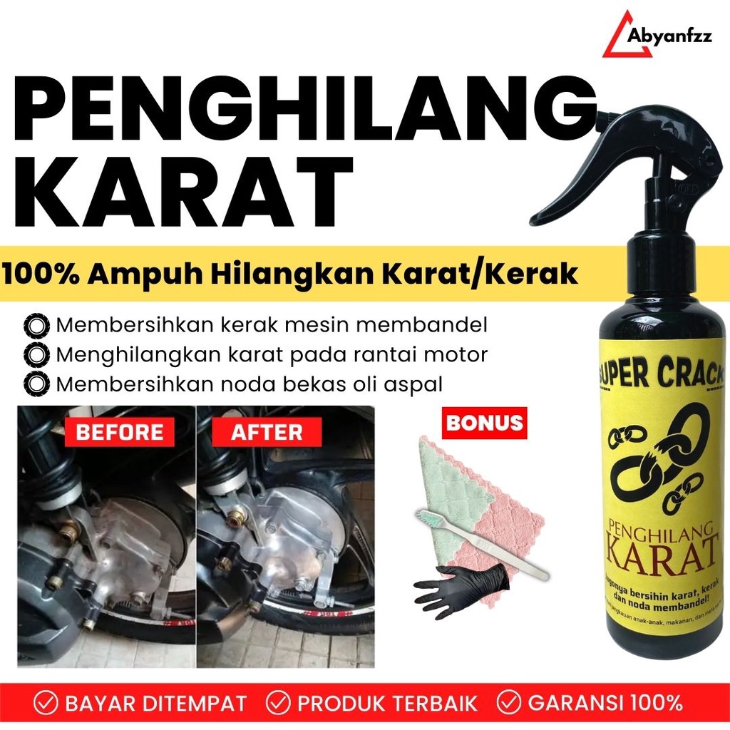 Jual Penghilang Karat Kerak Motor Mobil Cairan Obat Pembersih Mesin Besi Baja Stainless Noda 1817