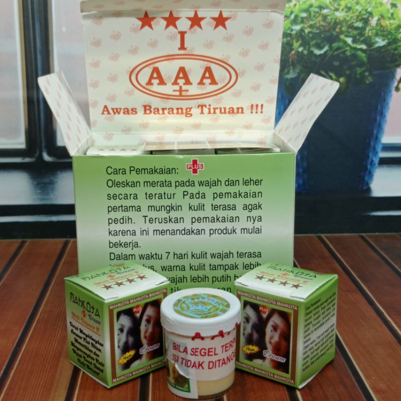 Lusinan/perbox 12 pcs Cream Mahkota Asli AAA