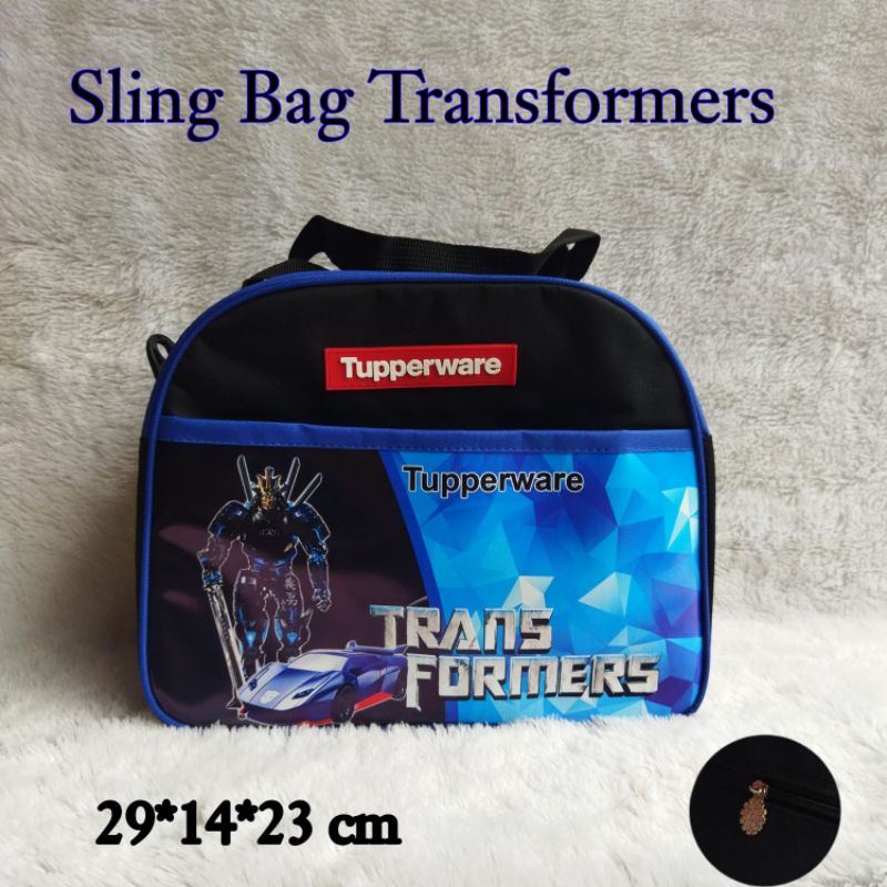 Tas Sling Transformers 2in1 ( Zipper bunga Es )/ tas slempang transfoemers / tas transformers