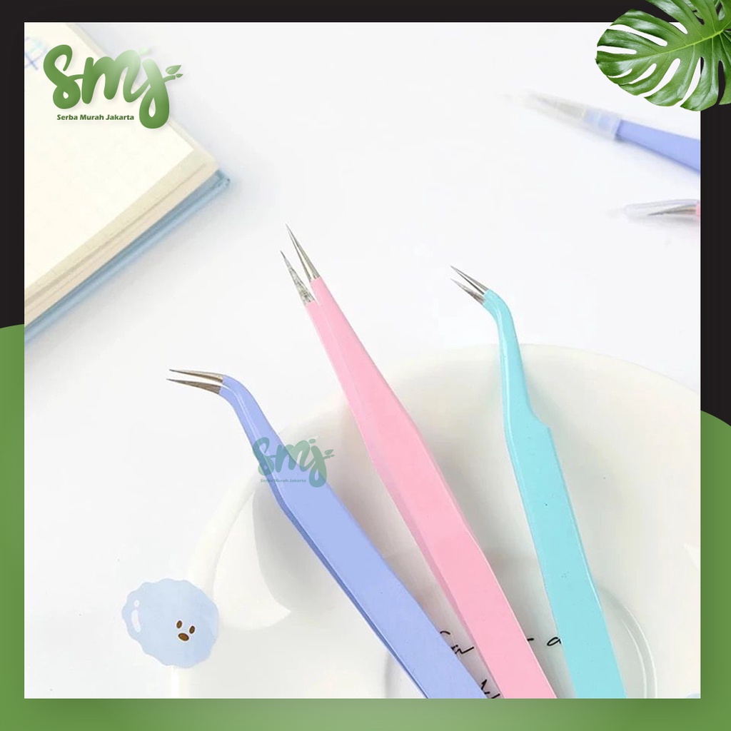 

SMJ - Pinset Stiker Tweezer Scrapbook Alat Penjepit Stiker Pinset Bengkok Pinset Tweezer Tools