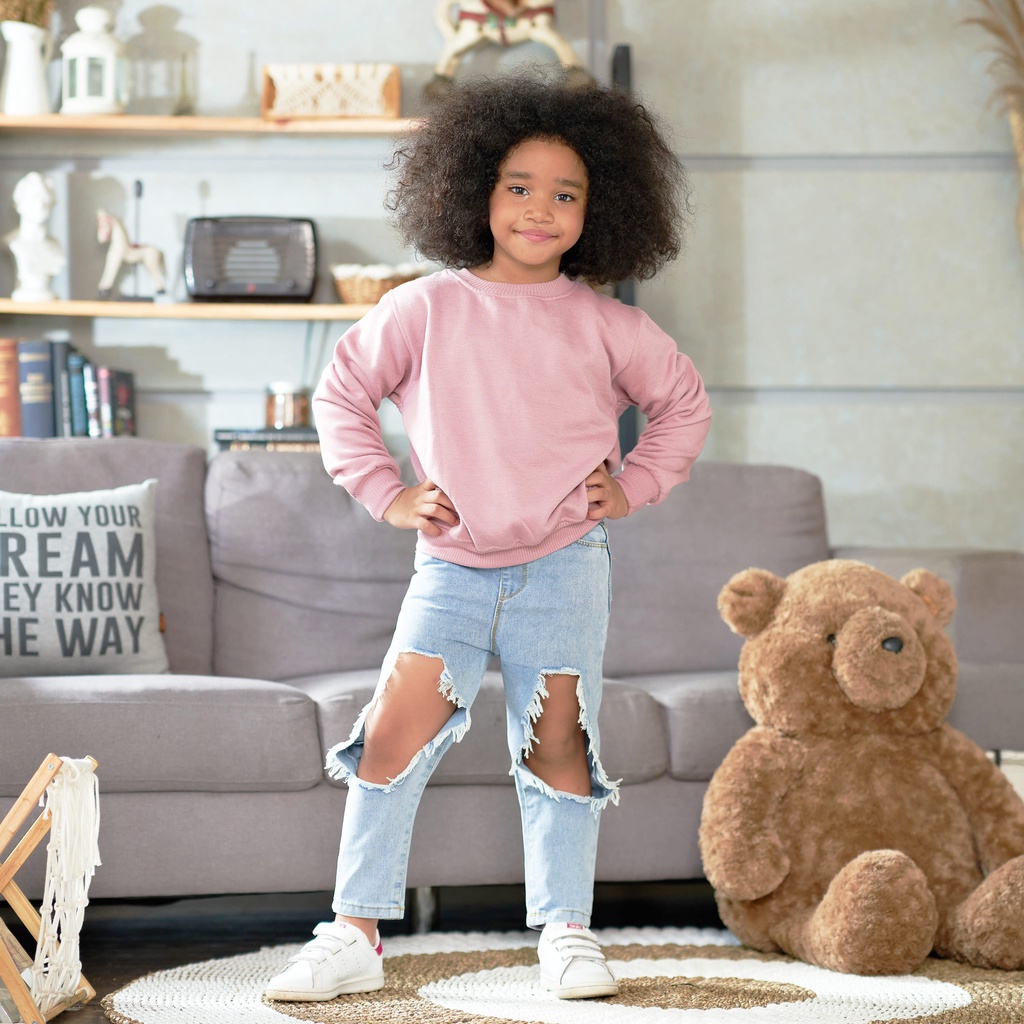HOODIE GOODIE Kids Sweater Dusty Pink