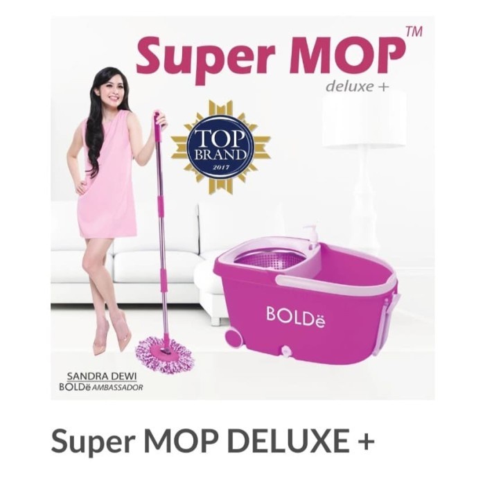 BOLDe Super Mop DELUXE+ Alat Pel Lantai Otomatis Kleaner Tornado Mop
