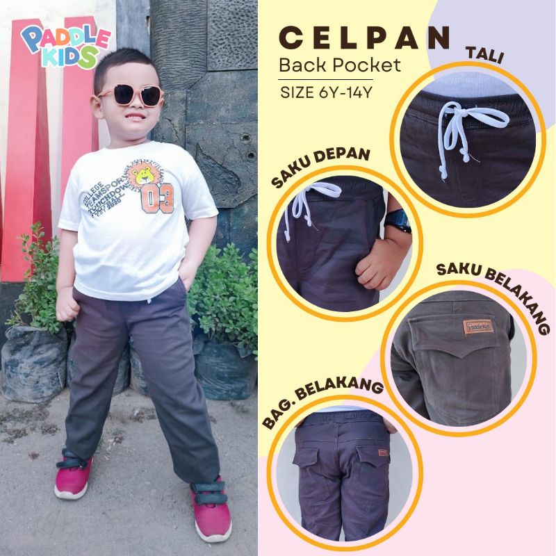 CELANA PANJANG BACK POCKET SIZE JUNIOR PADDLE KIDS /CELANA CHINOS PREMIUM BY PADDLEKIDS