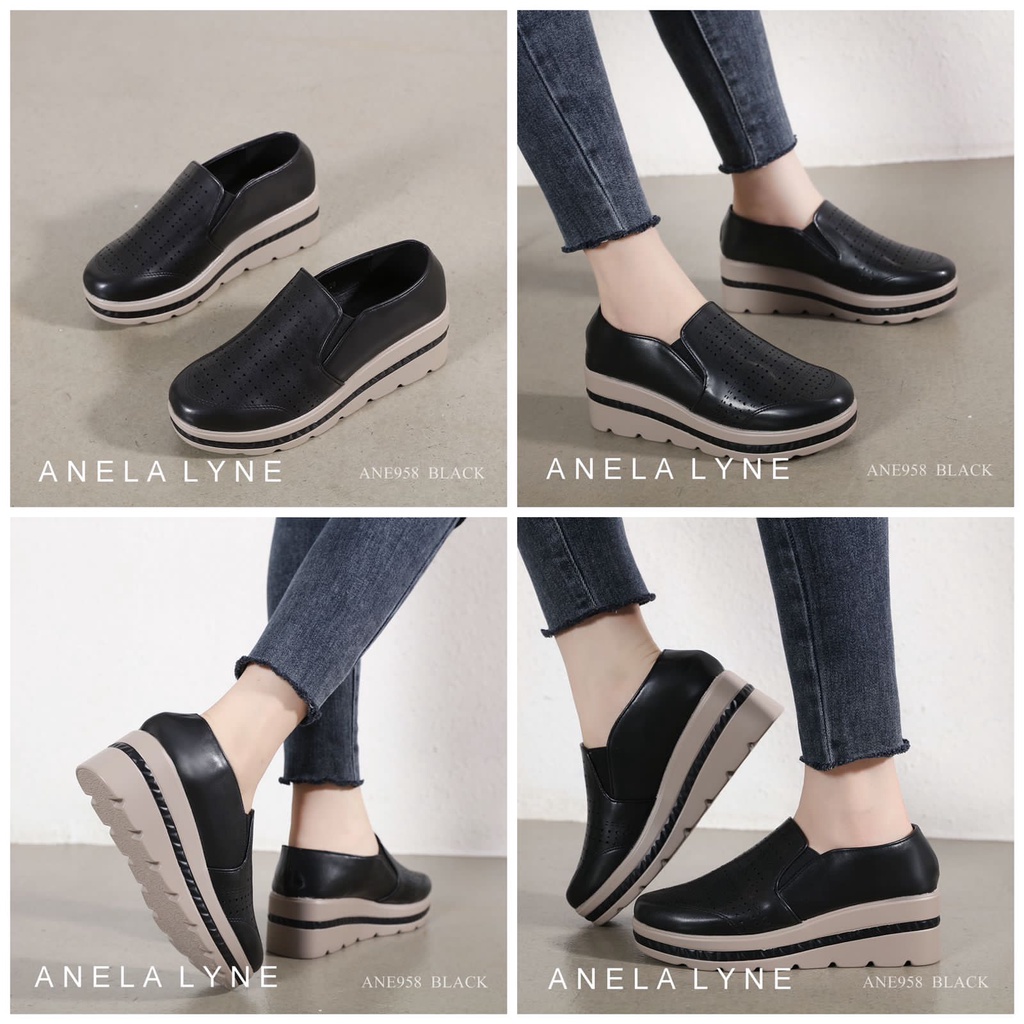 ANELA LYNE SAMARA Sepatu Loafers Wedges Shoes ANE958 ORIGINAL