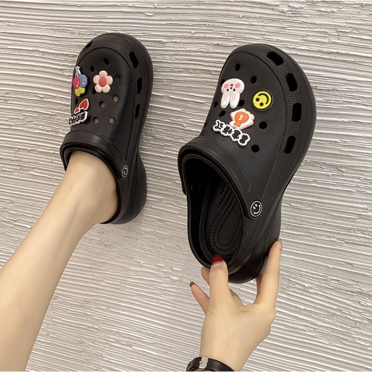 Sandal Wanita Selop Wedges Keren Nyaman Anti Slip Motif Cartoon SP059