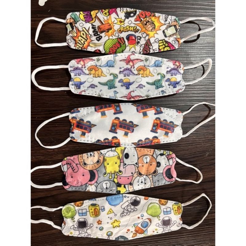 KF94 MASKER ANAK 4PLY KARAKTER MOTIF CEWEK COWOK EVO PLUSMED SACHET ISI 10 PCS