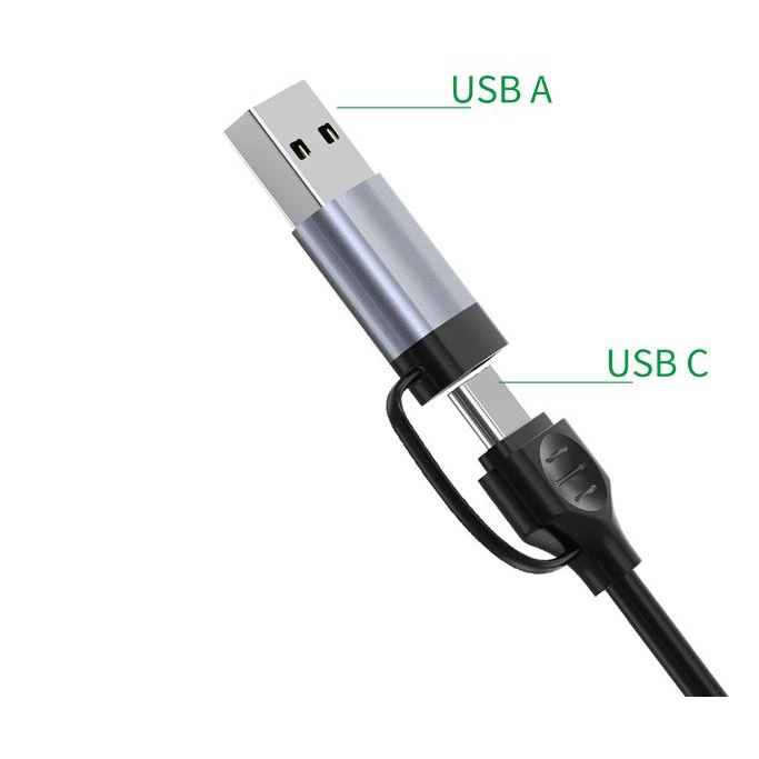 Usb-A Type-c to rj45 lan ethernet adapter airsky gigabit 1000Mbps 2in1 with Usb-A hub 3.0 2.0 3 port 5gbps 480Mbps hc-78