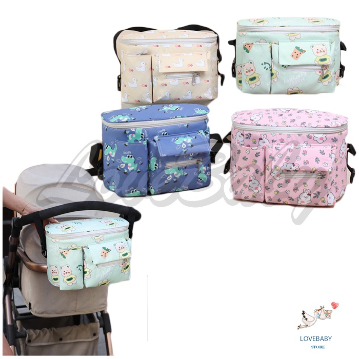 [1KG 5PCS] LBS Tas Ransel Perlengkapan Botol Susu Bayi Diapers Stroller Travel Bag