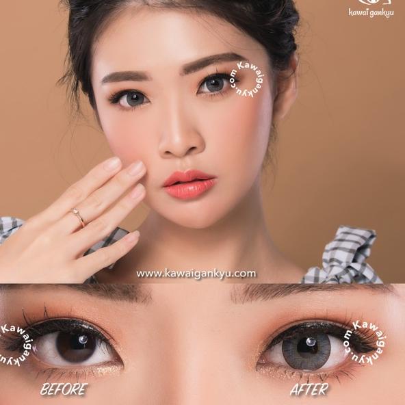 Stok Terbatas Kawai Gankyu softlens Voxie phoenix gray
