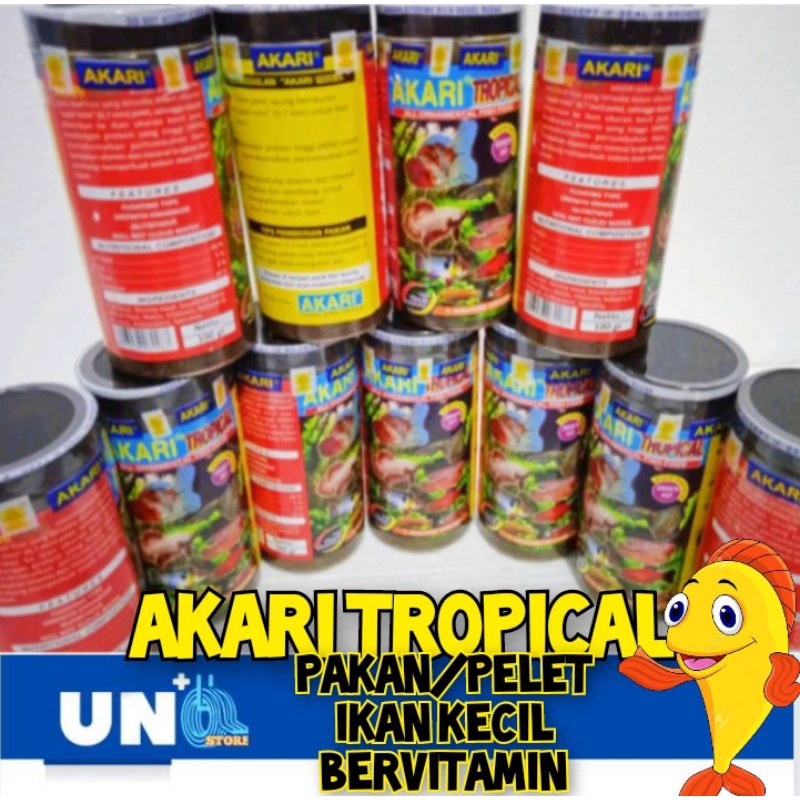 AKARI TROPICAL Pakan/Pelet ikan berprotein dan vitamin