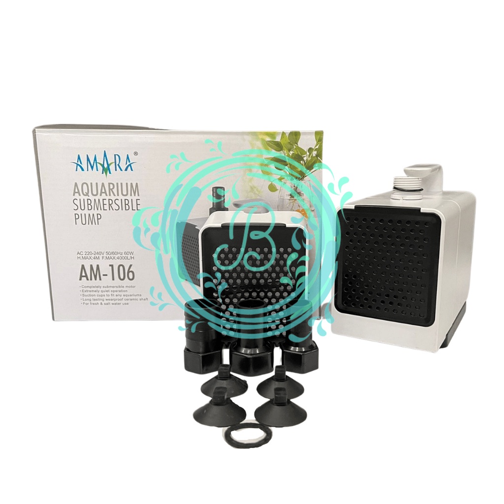 Amara AM-106 Pompa Air Celup Aquarium Aquascape Hidroponik Submersible Water Pump