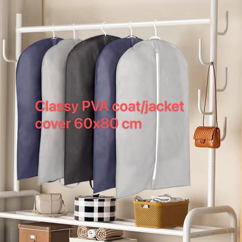 COVER BAJU BLAZER GAUN ANTI DEBU BAHAN KAIN NON WOVEN - COVER(CLASSY 60X80CM) DAN COVER (GAYA 60X120CM) COVER JAS BLAZER MANTEL GAUN / SARUNG BAJU KEMEJA JAS KEBAYA / COVER GANTUNGAN BAJU KEBAYA GAUN / PELINDUNG BAJU , SHENARCORNER168