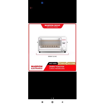 Maspion Oven Toaster Mot 901s. Oven toaster microwave maspion mot 901s berhadiah box