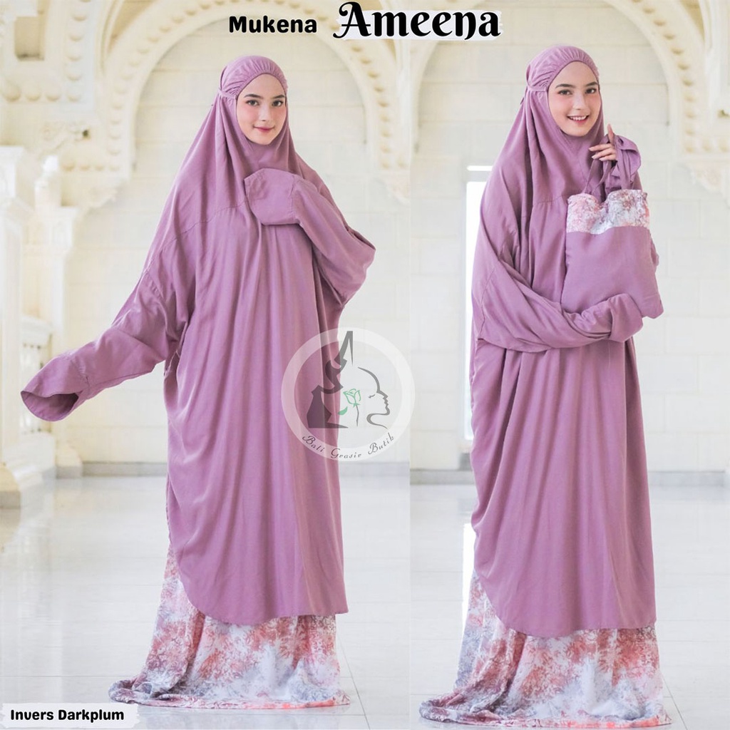Mukena Tunik HDM Berlengan  Ameena Invers                                          ⠀                