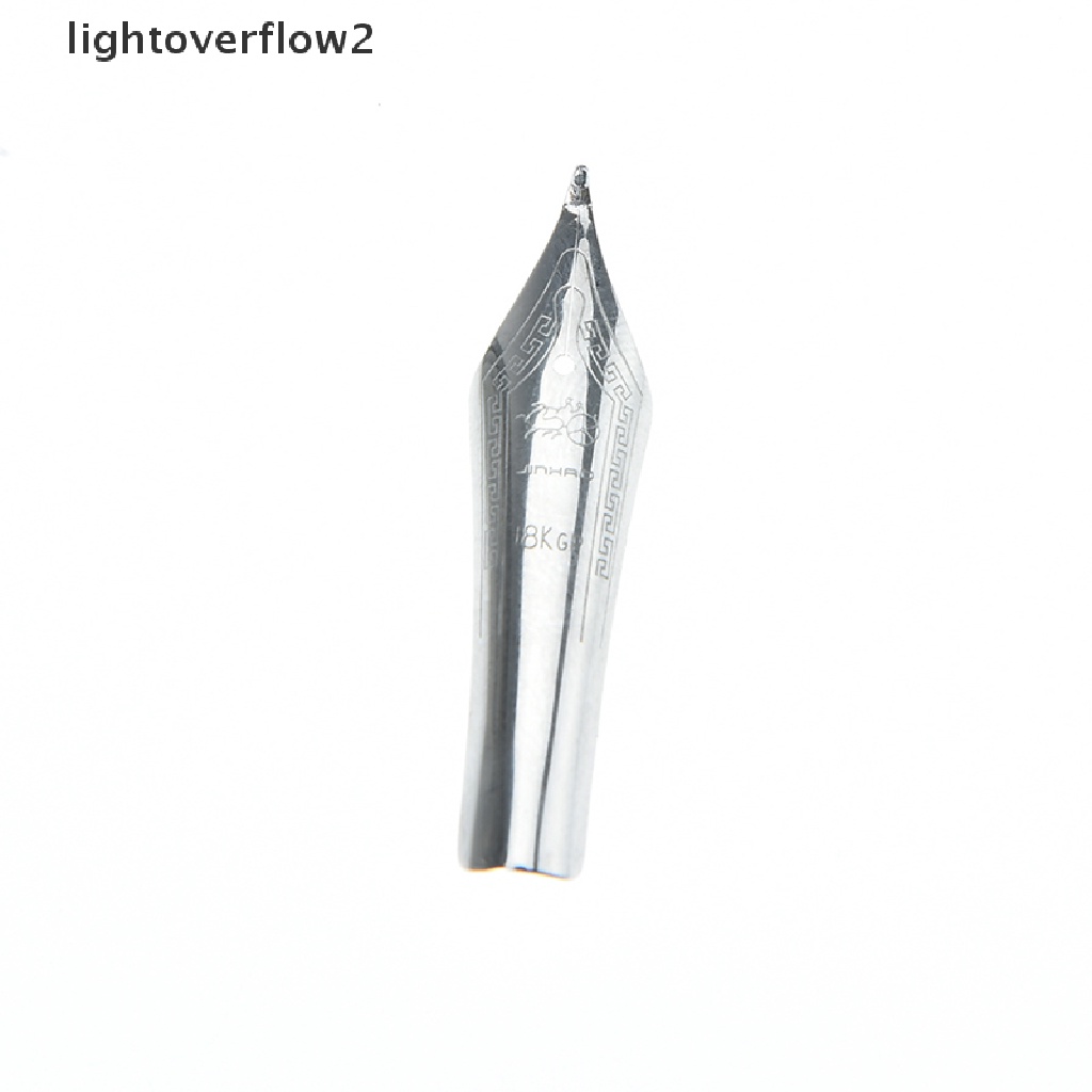 (lightoverflow2) 1pc x750 159 Pena fountain silver Ujung Lengkung Untuk jinhao