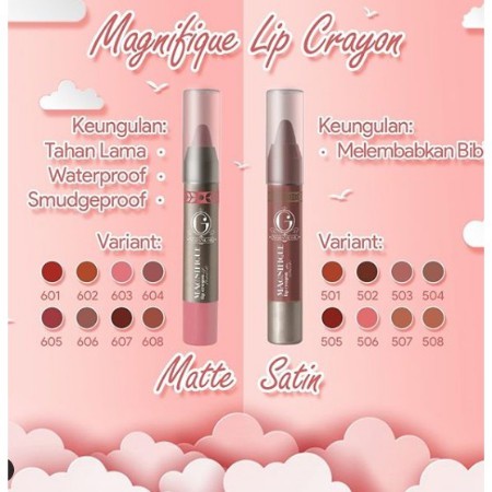 Madame Gie Lip Crayon Satin / Lip Matte Magnifique / Lipstik Madam Gie