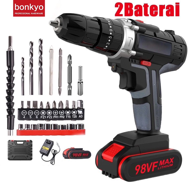 Bonkyo Hardware Baterai bor tanpa kabel  Electric drill battery