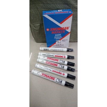 

Spidol snowman permanent marker hitam