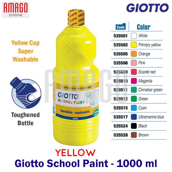 

GIOTTO SCHOOL PAINT - YELLOW - 1.000 ml - 535502 Non COD