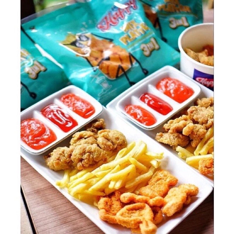 Jual Eat Happy Mix Platter 400gr (karage+Naget+kentang) Shopee Indonesia